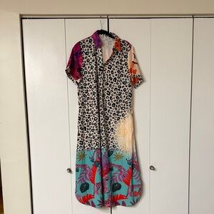 Multicolor Patterned Women's Dress